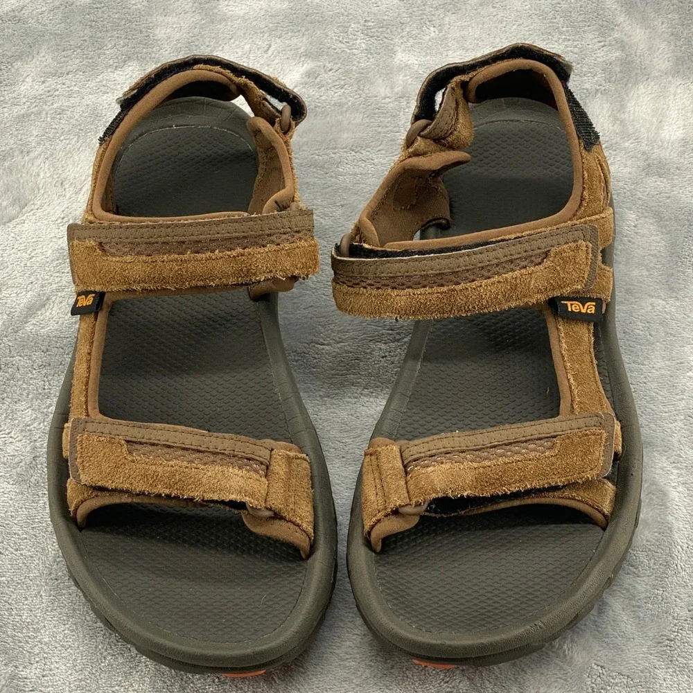 Teva Hudson Mens Size 8 Brown Suede Outdoor Sandals Hiking Trail Shoes 1002433